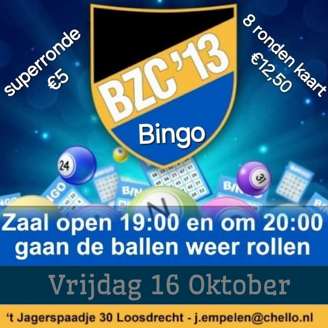 Bingo 16 Oktober 2026
