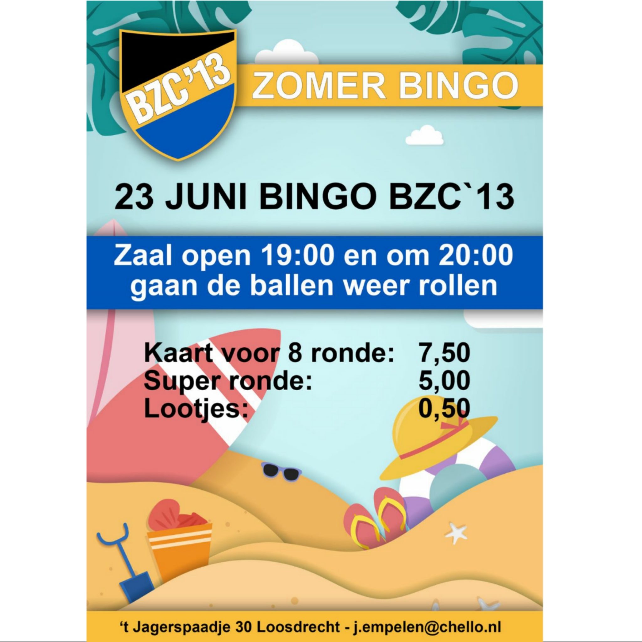 Bingo vrijdag 23Juni 2023