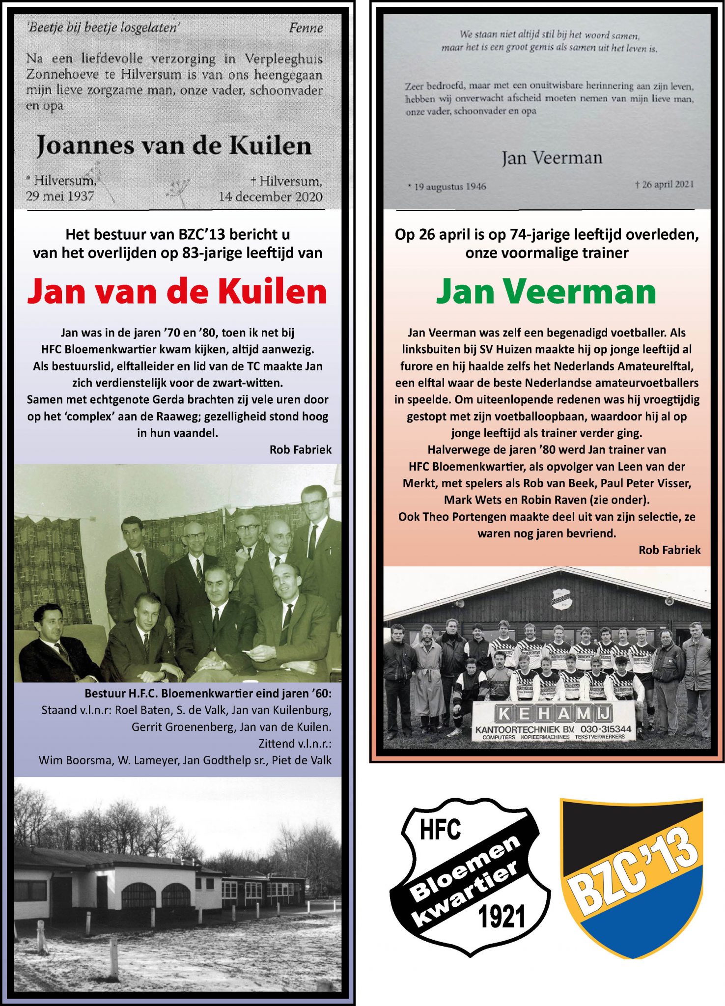 Eerbetoon aan 2 grote helden
